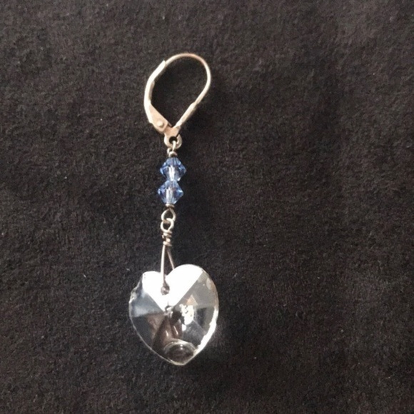 925 silver rock candy crystal earrings - Picture 3 of 6